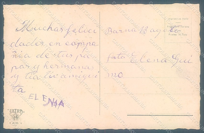 Artist Signed Colombo E. Lady Couple Fashion serie 2095 postcard HR2661 – retro