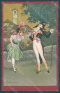 Artist Signed Colombo E. Lady Couple Fashion serie 2167 postcard HR2665 – fronte