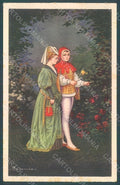 Artist Signed Colombo E. Lady Couple Fashion serie 2100 postcard HR2674 – fronte