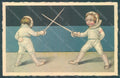 Artist Signed Colombo E. Children Fencing Sport serie 2325 postcard HR2676 – fronte