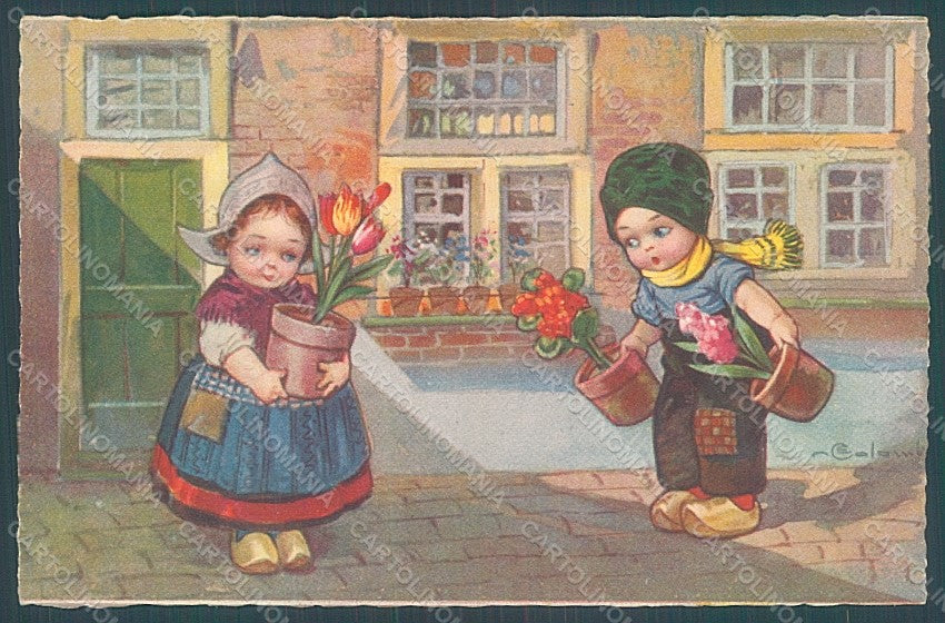Artist Signed Colombo E. Children Dutch serie 2023-1 postcard HR2684 – fronte