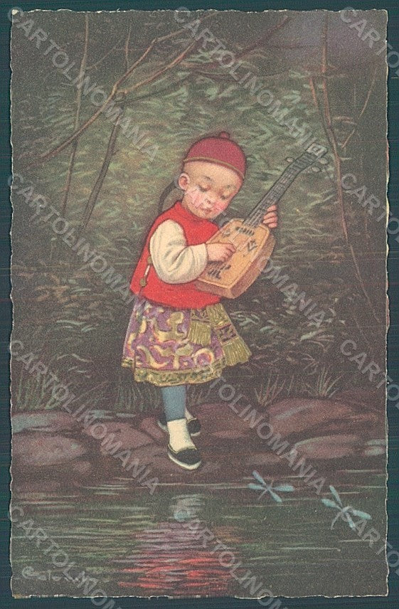 Artist Signed Colombo E. Boy Chinese serie 2113 postcard HR2688 – fronte