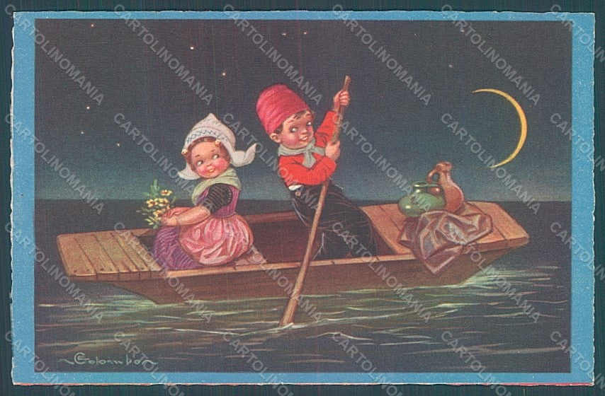 Artist Signed Colombo E. Children Dutch serie 2250 postcard HR2695 – fronte