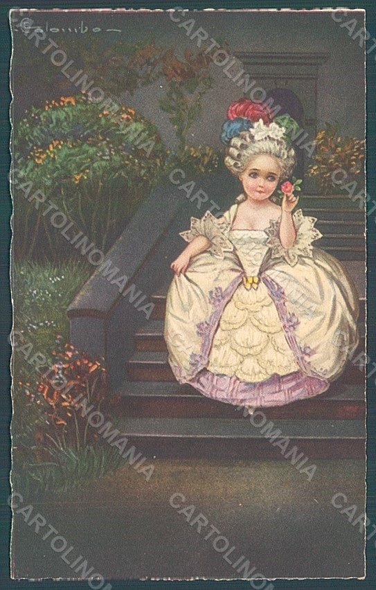 Artist Signed Colombo E. Girl Venetian serie 2035  postcard HR2701 – fronte