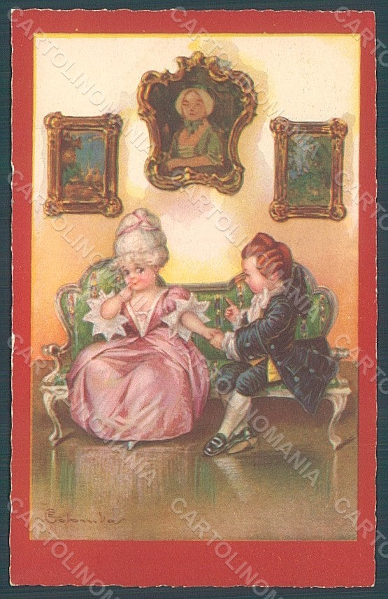 Artist Signed Colombo E. Children Venetian serie 2158 postcard HR2702 – fronte