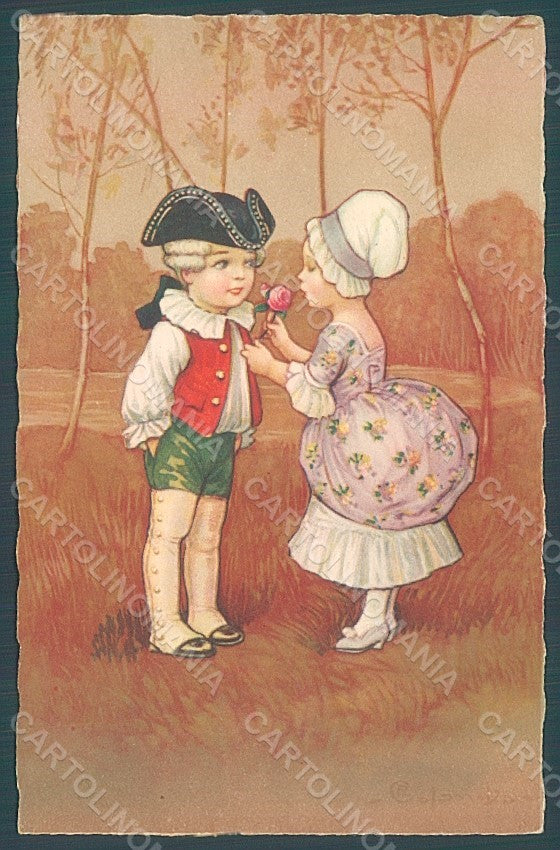Artist Signed Colombo E. Children serie 2039 CREASES postcard HR2710 – fronte