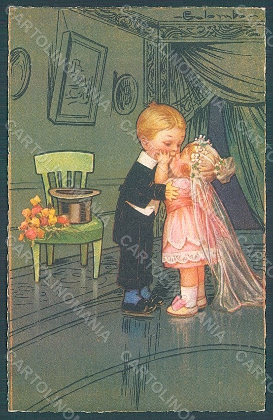 Artist Signed Colombo E. Children serie 1960-2 postcard HR2716 – fronte
