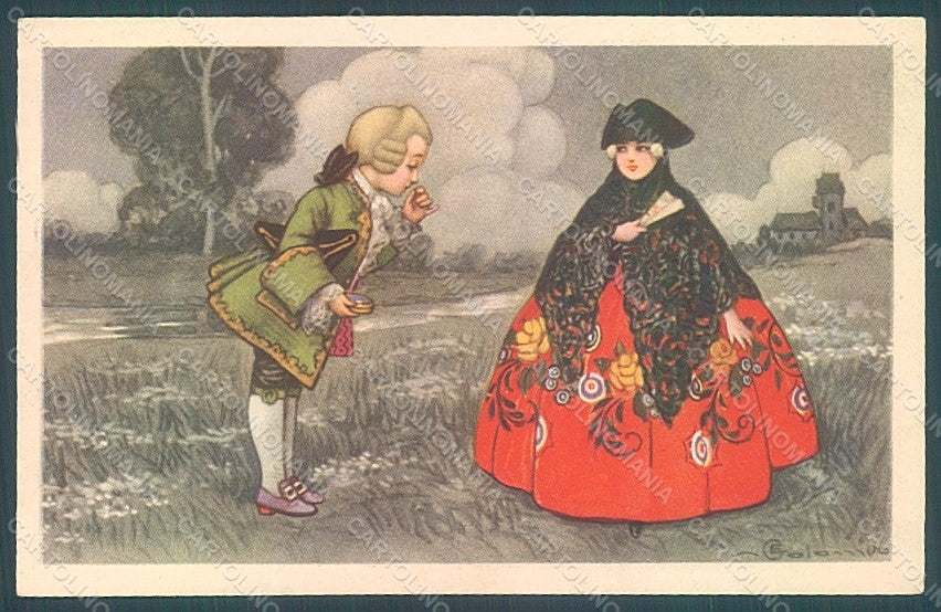 Artist Signed Colombo E. Children Venetian serie 2098 postcard HR2722 – fronte