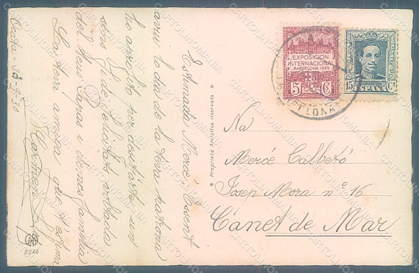 Artist Signed Colombo E. Girl Baby serie 2246 postcard HR2734 – retro