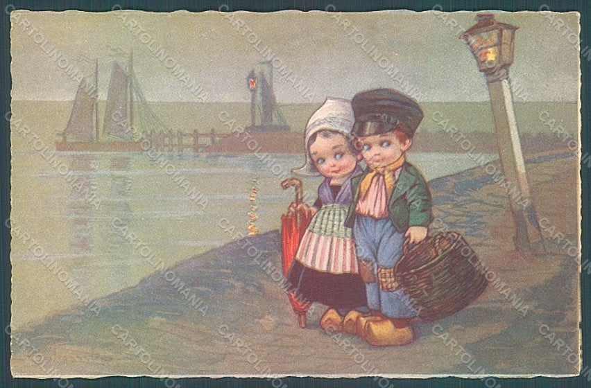 Artist Signed Colombo E. Children Dutch serie 2032 postcard HR2737 – fronte
