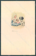 Artist Signed Colombo E. Child Landseer Dog serie 518-4 postcard HR2758 – fronte