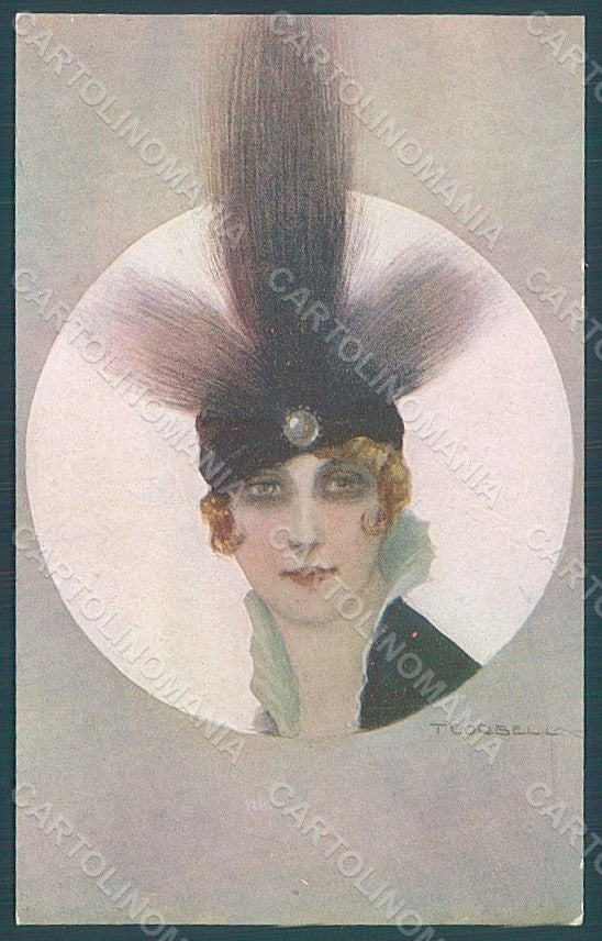 Artist Signed Corbella Glamour Fashion Heat Lady serie 842-2 postcard HR2766 – fronte