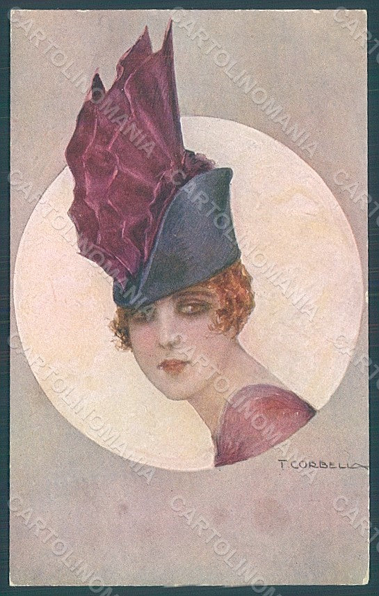Artist Signed Corbella Glamour Fashion Heat Lady serie 842-6 postcard HR2768 – fronte
