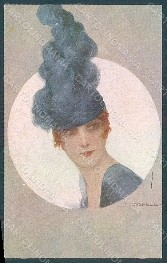 Artist Signed Corbella Glamour Fashion Heat Lady serie 842-5 postcard HR2769 – fronte