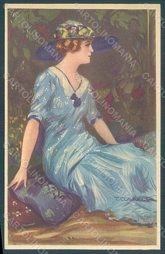 Artist Signed Corbella Glamour Fashion Lady Heat serie 317-2 postcard HR2780 – fronte