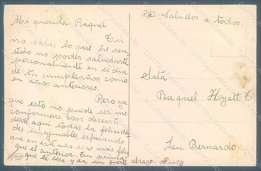 Artist Signed Corbella Glamour Couple Lady Degami serie 1049 postcard HR2782 – retro