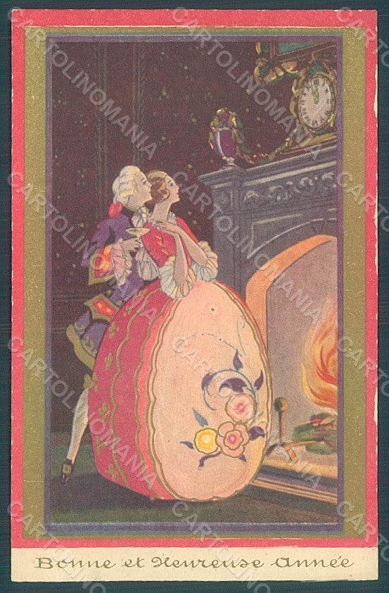 Artist Signed Corbella Glamour Couple Lady Degami serie 3107 postcard HR2783 – fronte