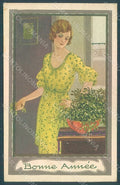 Artist Signed Corbella Glamour Mistletoe Lady Degami serie 3132 postcard HR2786 – fronte