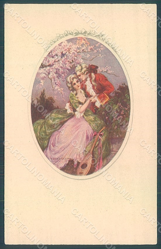 Artist Signed Corbella Glamour Couple Lady Degami serie 896 postcard HR2798 – fronte