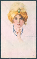 Artist Signed Corbella Glamour Fashion Lady Heat serie 306-5 postcard HR2837 – fronte