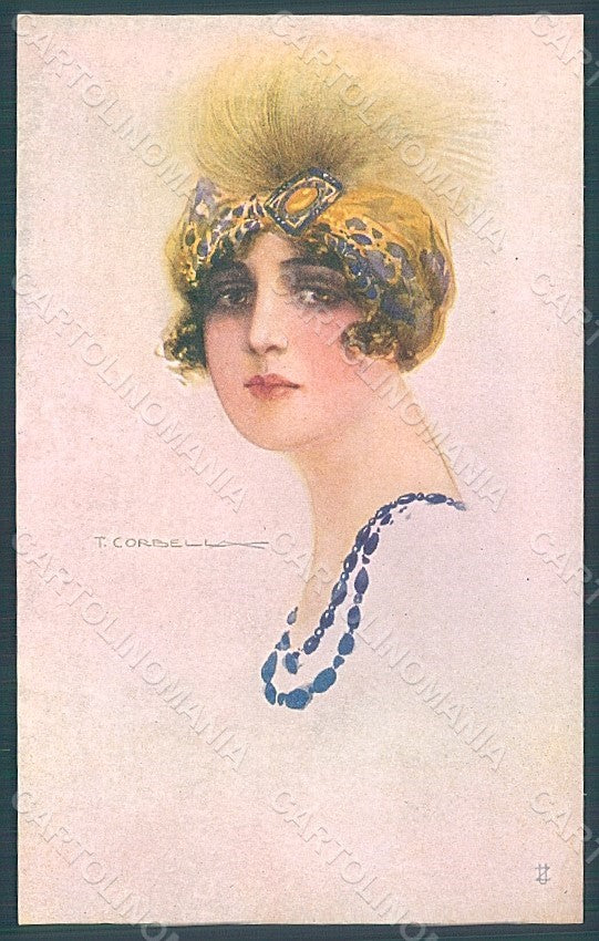 Artist Signed Corbella Glamour Fashion Lady Heat serie 306-6 postcard HR2838 – fronte