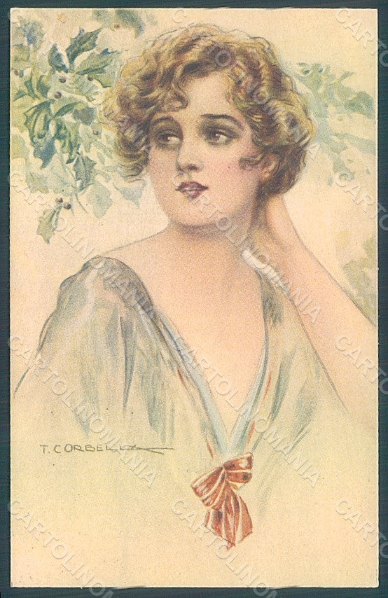 Artist Signed Corbella Glamour Fashion Lady serie 332-6 postcard HR2842 – fronte