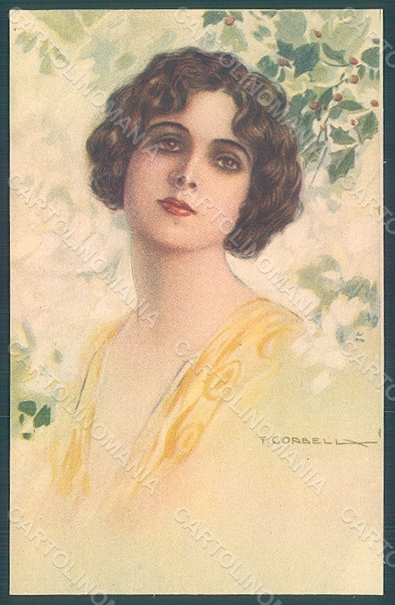 Artist Signed Corbella Glamour Fashion Lady serie 332-5 postcard HR2844 – fronte