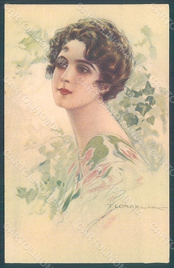 Artist Signed Corbella Glamour Fashion Lady serie 332-4 postcard HR2845 – fronte