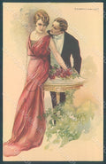 Artist Signed Corbella Glamour Fashion Couple Lady serie 225-6 postcard HR2846 – fronte