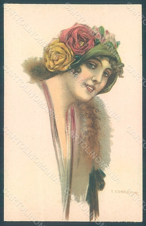 Artist Signed Corbella Glamour Fashion Lady Heat serie 118-3 postcard HR2860 – fronte