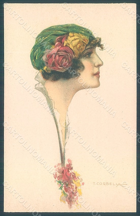 Artist Signed Corbella Glamour Fashion Lady Heat serie 118-4 postcard HR2861 – fronte