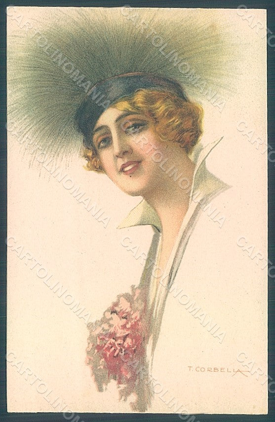 Artist Signed Corbella Glamour Fashion Lady Heat serie 118-5 postcard HR2862 – fronte