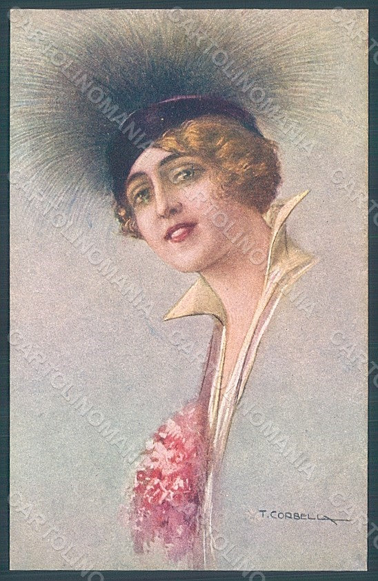 Artist Signed Corbella Glamour Fashion Lady Heat serie 118-5 postcard HR2865 – fronte