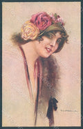 Artist Signed Corbella Glamour Fashion Lady Heat serie 118-3 postcard HR2867 – fronte