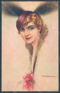 Artist Signed Corbella Glamour Fashion Lady Heat serie 118-1 postcard HR2869 – fronte