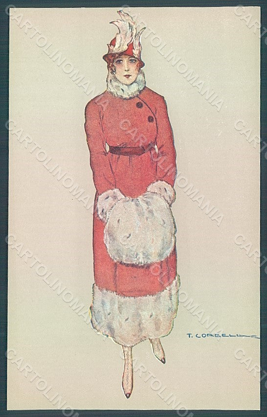 Artist Signed Corbella Glamour Fashion Lady Heat serie 280-3 postcard HR2908 – fronte