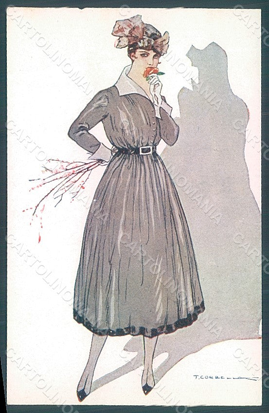 Artist Signed Corbella Glamour Fashion Lady Heat serie 228-6 postcard HR2912 – fronte