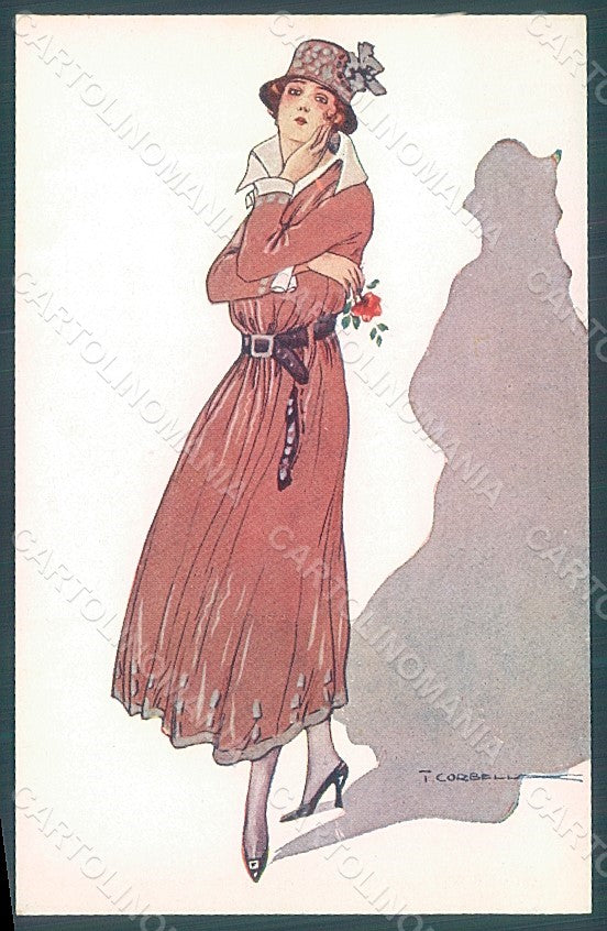 Artist Signed Corbella Glamour Fashion Lady Heat serie 228-3 postcard HR2915 – fronte
