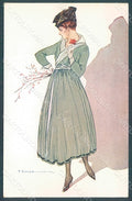 Artist Signed Corbella Glamour Fashion Lady Heat serie 228-1 postcard HR2917 – fronte