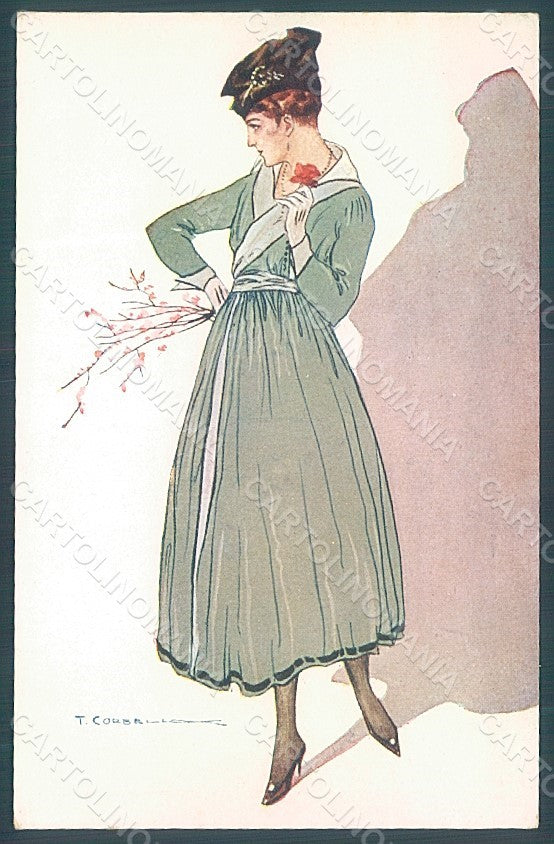 Artist Signed Corbella Glamour Fashion Lady Heat serie 228-1 postcard HR2917 – fronte