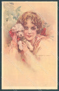 Artist Signed Corbella Glamour Fashion Lady Dog serie 335-2 postcard HR2922 – fronte