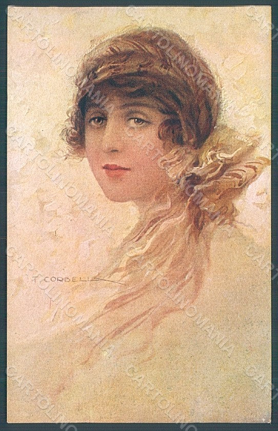 Artist Signed Corbella Glamour Fashion Lady Heat serie 233-5 postcard HR2925 – fronte