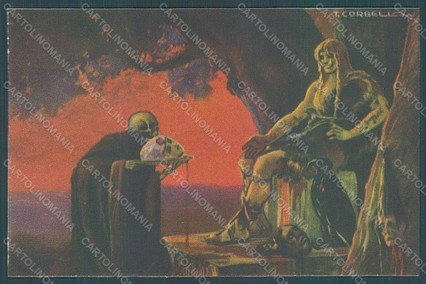 Artist Signed Corbella WW1 Nurse Skeleton Miss Cavell serie 268-2 PC HR2931 – fronte