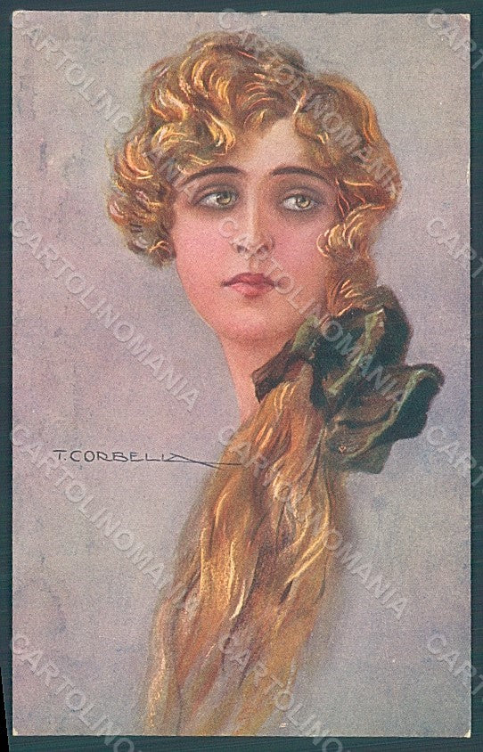 Artist Signed Corbella Glamour Fashion Lady serie 281-1 postcard HR2942 – fronte
