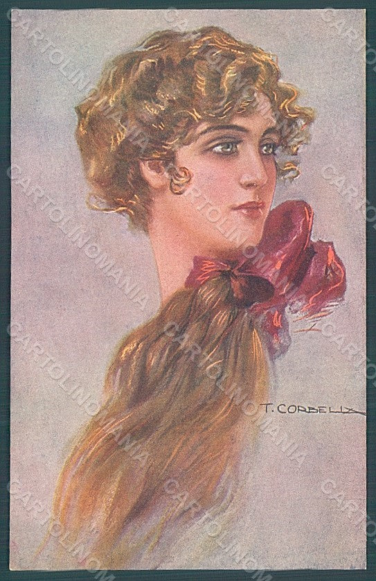 Artist Signed Corbella Glamour Fashion Lady serie 281-3 postcard HR2944 – fronte