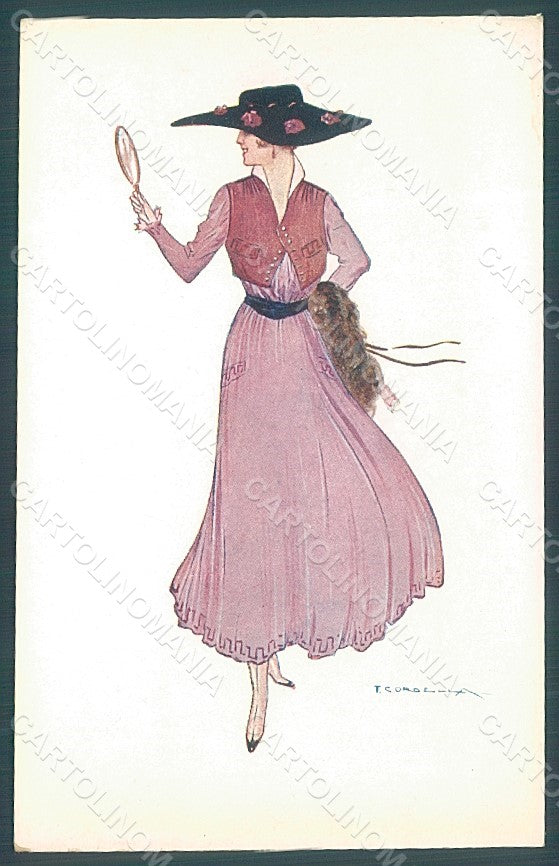 Artist Signed Corbella Glamour Fashion Lady Heat serie 119-1 postcard HR2948 – fronte
