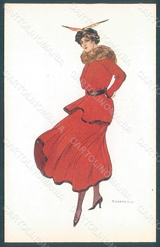Artist Signed Corbella Glamour Fashion Lady Heat serie 119-2 postcard HR2949 – fronte