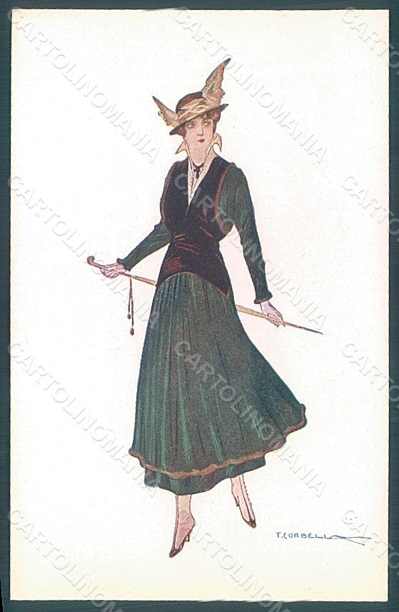 Artist Signed Corbella Glamour Fashion Lady Heat serie 119-3 postcard HR2950 – fronte