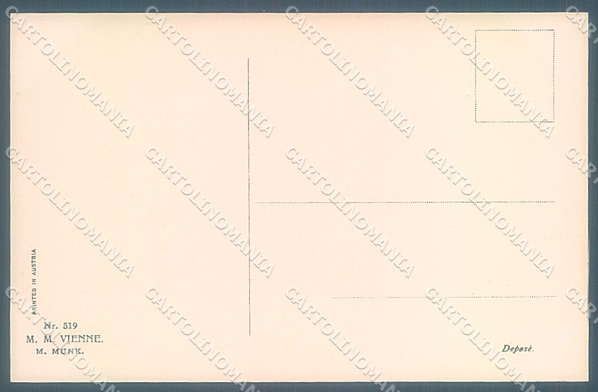 Artist Signed Viennoise M.M. Vienne 519 postcard HR2970 – retro