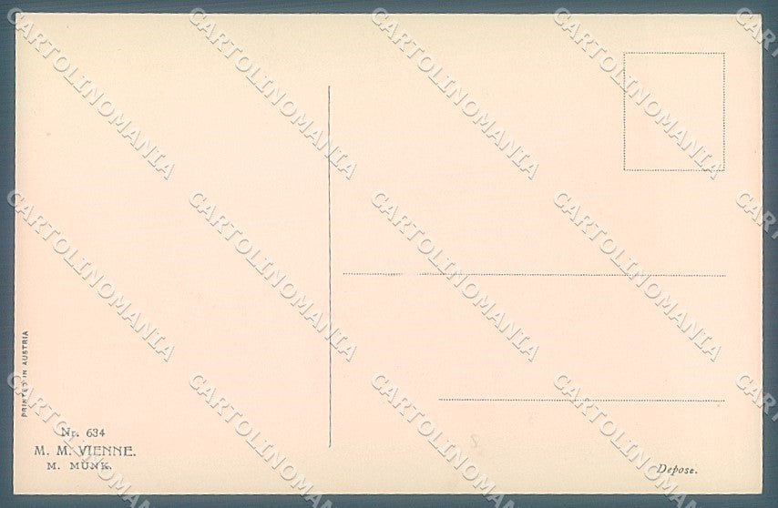 Artist Signed Kuderna Viennoise M.M. Vienne 634 postcard HR2972 – retro